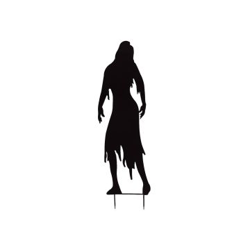 Figura decorativa de Halloween «Silhouette Mujer» SPOOKY ZOMBIE, metal, negro, 135 cm Figura decorativa de Halloween «Silhouette Mujer» SPOOKY ZOMBIE, metal, negro, 135 cm