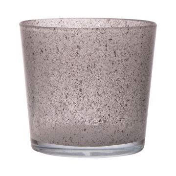 Jardinera de cristal ALENA GRANIT, gris granito, 11cm, Ø11,5cm