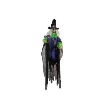 Bruja fantasma de Halloween JACYNTHA, para colgar, con voz, LED, 60x30x200cm Bruja fantasma de Halloween JACYNTHA, para colgar, con voz, LED, 60x30x200cm