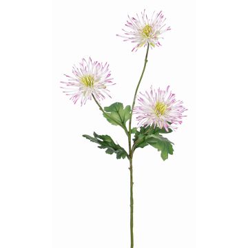 Crisantemo artificial SOLVIE, blanco-rosa, 70cm, Ø10cm