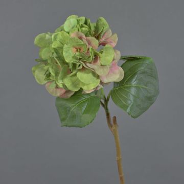 Hortensia sintética CHIDORI, verde-rosa, 60cm, Ø20cm