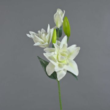 Lirio de plástico ISALIE, blanco-verde, 80cm, Ø15cm