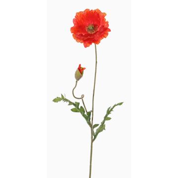 Amapola de plástico LIENTJE, rojo-naranja, 65cm, Ø12cm Amapola de plástico LIENTJE, rojo-naranja, 65cm, Ø12cm