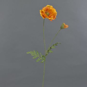 Amapola de plástico LIENTJE, naranja, 65cm, Ø12cm