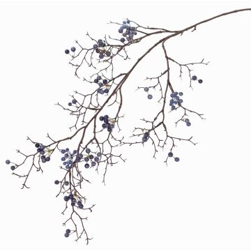 Rama de plástico de Symphoricarpos GESA con bayas, azul, 100cm Rama de plástico de Symphoricarpos GESA con bayas, azul, 100cm