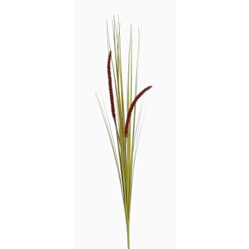 Hierba sintética cola de zorra acuática JILL, con palo, panículas, verde-violeta, 90cm