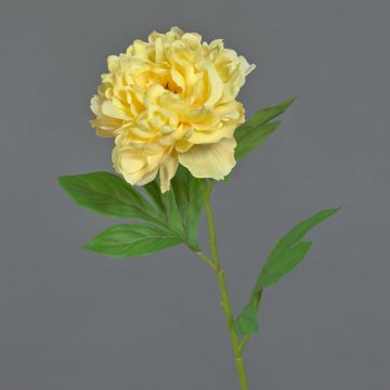 Peonía de plástico MARILOU, amarilla, 75cm Peonía de plástico MARILOU, amarilla, 75cm