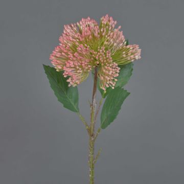 Flor artificial de Sedum JICAMA, rosa-blanco, 45cm