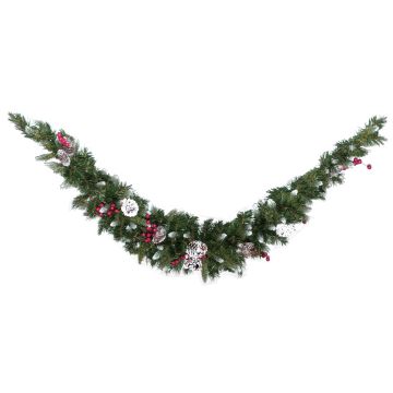 Guirnalda de abeto de plástico MARLIES, crossdoor, difícilmente inflamable, con nieve, 180 cm Guirnalda de abeto de plástico MARLIES, crossdoor, difícilmente inflamable, con nieve, 180 cm