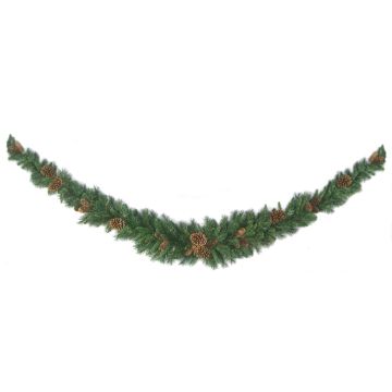 Guirnalda decorativa de abeto ALFRED, crossdoor, de baja inflamabilidad, 180cm