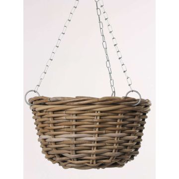 Cesta colgante para plantas NICOLINA, beige, 18cm, Ø30cm