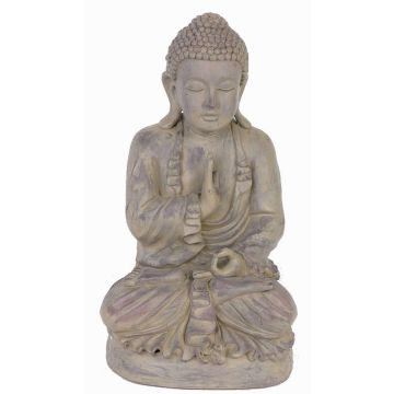 Figura de Buda SHANTA, meditando sentado, gris, 45cm Figura de Buda SHANTA, meditando sentado, gris, 45cm