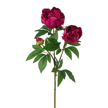 Rama de peonía artificial SLORVE, color cereza, 70 cm Rama de peonía artificial SLORVE, color cereza, 70 cm