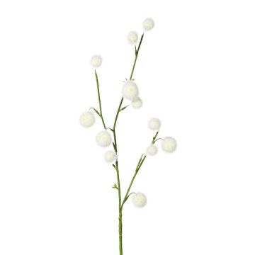 Rama artificial de euforbia globosa BRAVON, con frutos, blanca, 80 cm Rama artificial de euforbia globosa BRAVON, con frutos, blanca, 80 cm