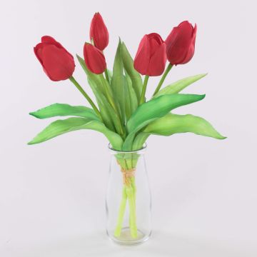 Ramo de tulipanes decorativos LEANA, rojo, 30 cm, Ø 20 cm Ramo de tulipanes decorativos LEANA, rojo, 30 cm, Ø 20 cm