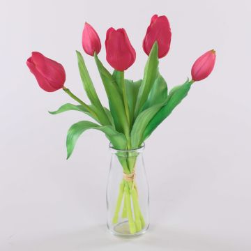 Ramo de tulipanes decorativos LEANA, rosa-verde, 30 cm, Ø 20 cm Ramo de tulipanes decorativos LEANA, rosa-verde, 30 cm, Ø 20 cm