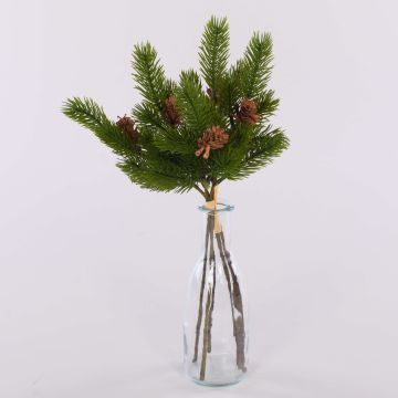 Ramo de ramas de abeto artificial BERHANE con piñas, verde, 35 cm