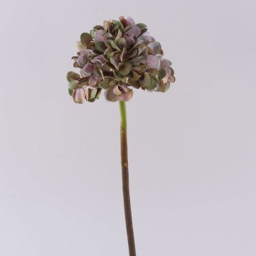 Flor decorativa de hortensia MANDISA, verde-rosa, 45 cm, Ø 16 cm