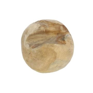Bola de madera natural de teca BEDRAN, natural, Ø 15 cm