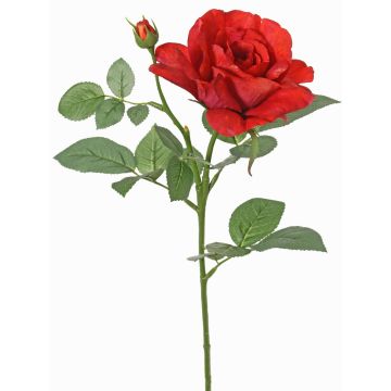 Flor decorativa rosa WAIOLA, roja, 65 cm, Ø 11 cm