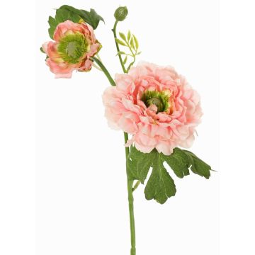 Ranúnculo artificial SAGARA, rosa y verde, 45 cm, Ø 5-9 cm Ranúnculo artificial SAGARA, rosa y verde, 45 cm, Ø 5-9 cm