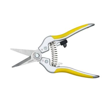Tijeras de jardinería OASIS® con mangos de goma, amarillas, 17,5 cm