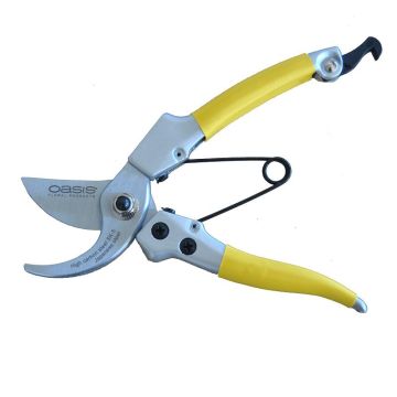 Tijeras de floristería OASIS® con mangos de goma, amarillas, 18 cm