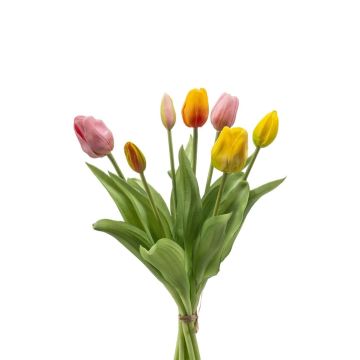 Ramo de tulipanes artificiales surtidos LONA, rosa-amarillo-naranja, 40cm Ramo de tulipanes artificiales surtidos LONA, rosa-amarillo-naranja, 40cm