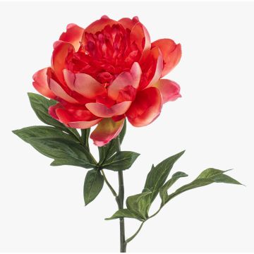 Flor artificial de peonía TWOLER, coral, 60 cm, Ø 13 cm Flor artificial de peonía TWOLER, coral, 60 cm, Ø 13 cm