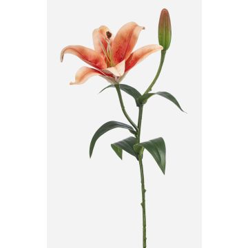 Flor artificial de lirio tigre MIXLON, melocotón-salmón, 55 cm, Ø 13 cm