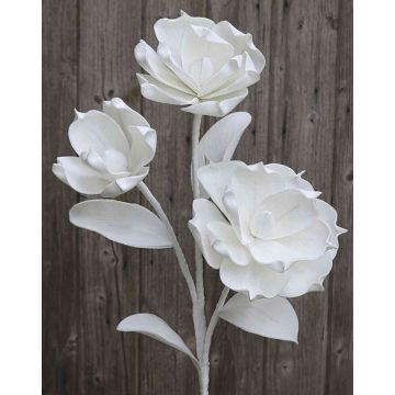 Rama de camelia de espuma sintética RANIA, blanca, 95 cm, Ø 18-22 cm Rama de camelia de espuma sintética RANIA, blanca, 95 cm, Ø 18-22 cm