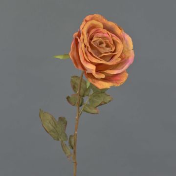 Rosa artificial NAJMA, aspecto seco, naranja-rosa, 65 cm, Ø 10 cm Rosa artificial NAJMA, aspecto seco, naranja-rosa, 65 cm, Ø 10 cm