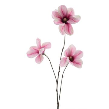 Rama artificial de magnolia FLAVA, fucsia-blanco, 85cm Rama artificial de magnolia FLAVA, fucsia-blanco, 85cm