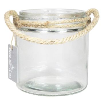 Tarro para velas KIAH con asa, 12cm, Ø11cm Tarro para velas KIAH con asa, 12cm, Ø11cm