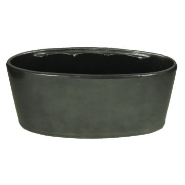 Cuenco ovalado de cerámica para orquídeas RODISA, negro, 33x15x15cm Cuenco ovalado de cerámica para orquídeas RODISA, negro, 33x15x15cm