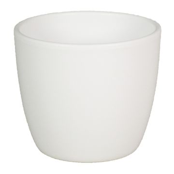 Macetero grande TEHERAN BASAR, cerámica, blanco-mate, 25cm, Ø28cm