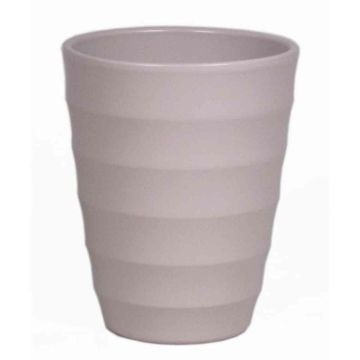 Macetero para orquídeas IZEH, cerámica, gris-mate, 17cm, Ø14cm