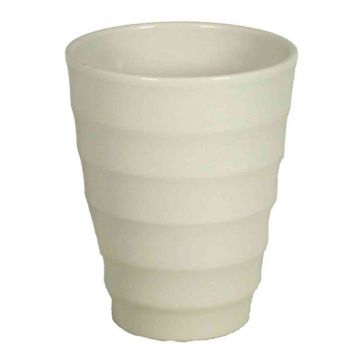 Macetero para orquídeas IZEH, cerámica, gris, 17cm, Ø14cm