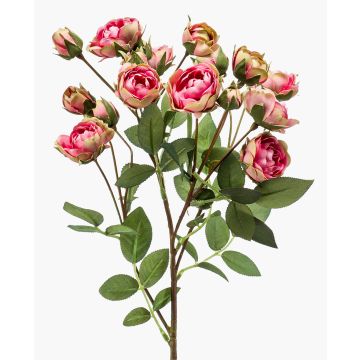 Rama de rosas artificial TOSSA, rosa y verde, 60 cm, Ø 1-4 cm