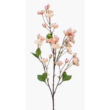 Rama decorativa de cerezo ornamental AKEMI con flores, color salmón, 90 cm