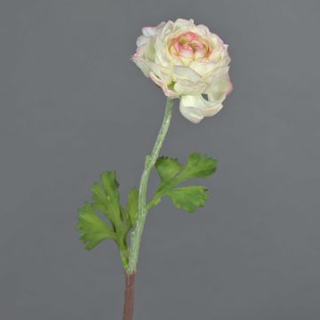 Ranúnculo artificial ELORIO, rosa crema, 50 cm, Ø 10 cm