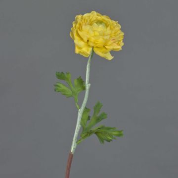 Ranúnculo artificial ELORIO, amarillo, 50 cm, Ø 10 cm