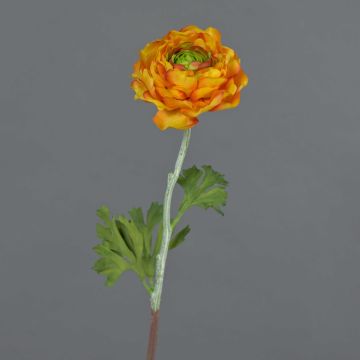 Ranúnculo artificial ELORIO, naranja-verde, 50 cm, Ø 10 cm
