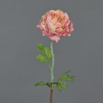 Ranúnculo artificial ELORIO, rosa-crema, 50 cm, Ø 10 cm