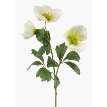 Rama artificial de rosa de Navidad MERUEL, blanco-verde, 45cm Rama artificial de rosa de Navidad MERUEL, blanco-verde, 45cm