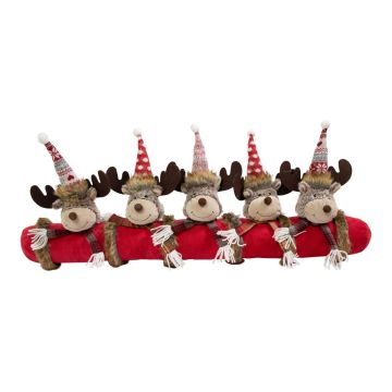 Parachoques navideño RUDIS con renos, rojo, 88 x 15 x 30 cm Parachoques navideño RUDIS con renos, rojo, 88 x 15 x 30 cm