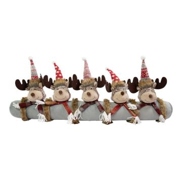 Parachoques navideño RUDIS con renos, gris, 88 x 15 x 30 cm Parachoques navideño RUDIS con renos, gris, 88 x 15 x 30 cm