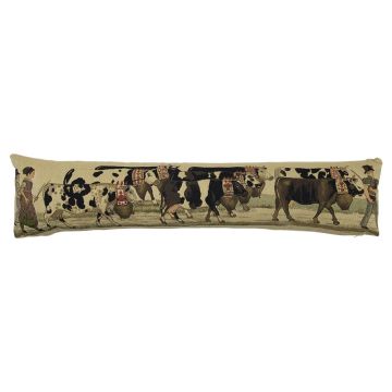 Cojín decorativo para proteger de las corrientes de aire EMTIS con motivo de vaca, beige, 90 x 15 x 20 cm Cojín decorativo para proteger de las corrientes de aire EMTIS con motivo de vaca, beige, 90 x 15 x 20 cm