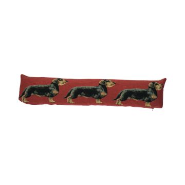 Cojín decorativo EMTIS con motivo de teckel de pelo duro, rojo, 90 x 15 x 20 cm Cojín decorativo EMTIS con motivo de teckel de pelo duro, rojo, 90 x 15 x 20 cm