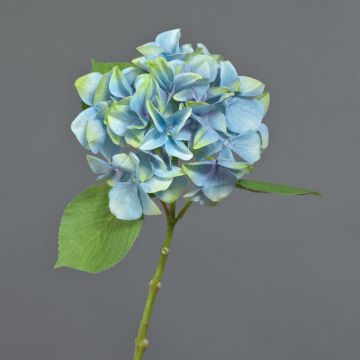 Hortensia artificial AMARILDO, azul-verde, 45 cm, Ø 16 cm